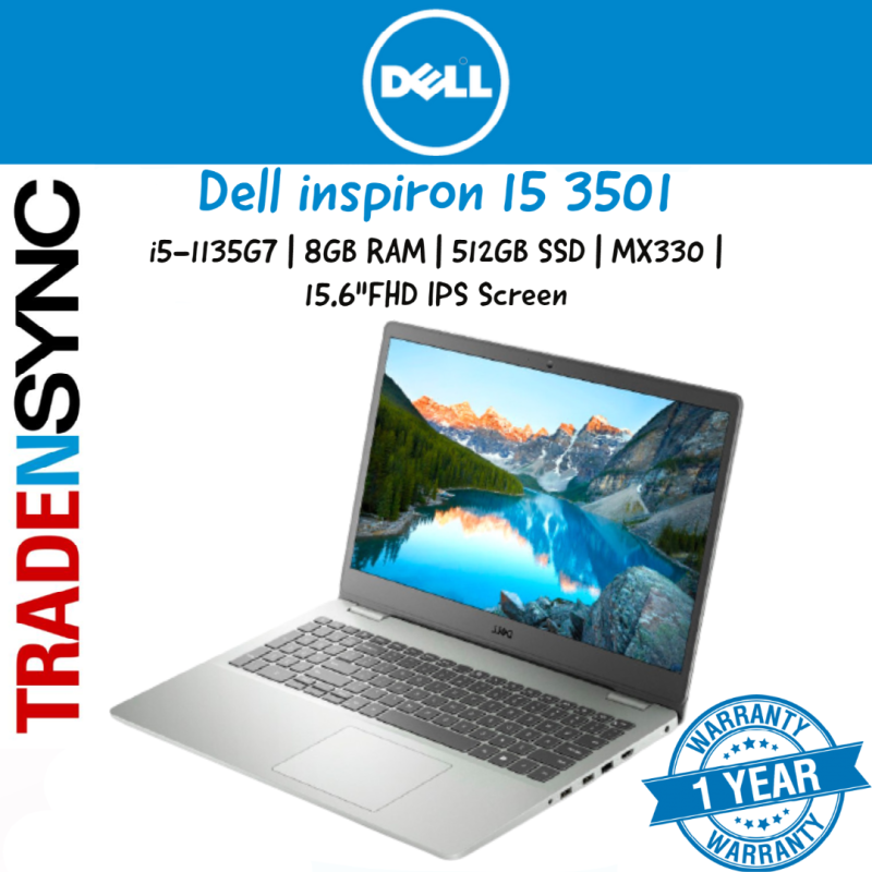 Dell inspiron 15 3501 Laptop | i5-1135G7 | 8GB RAM | 512GB SSD | MX330-2GB GDDR5 | 15.6FHD 300nits |Win 10 Home | 1 yr premium warranty