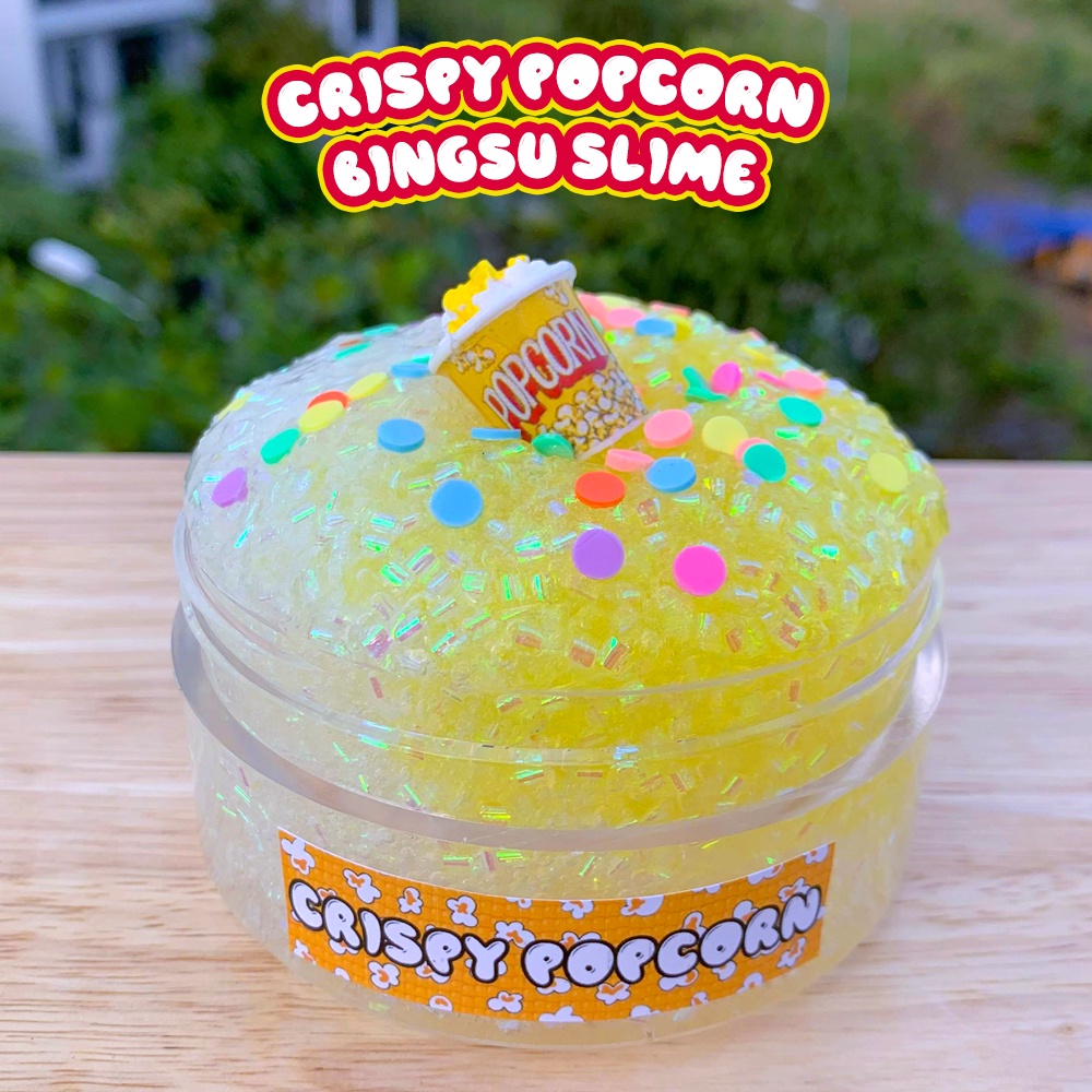 Popcorn bingsu slime 200ml - đồ chơi slime giòn, chất nhờn ma qúai lấp lánh và siêu thơm