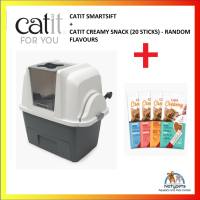🐈Catit SmartSift Sifting Cat Pan Toilet  - With  Airsift technology(FREE 20 sticks of CATIT Creamy Snack)🐈