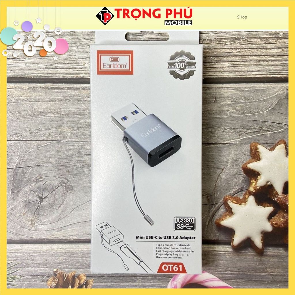Đầu chuyển Earldom OT61 usb ra cắm typeC cái Shop