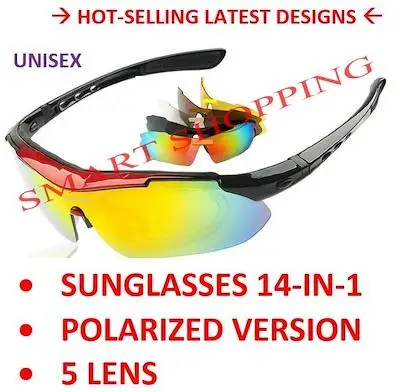 Sunglasses Rivbos Model 806 5 lenses Interchangeable Outdoor Sports Driving Men women Unisex Polarized UV Protection Glasses