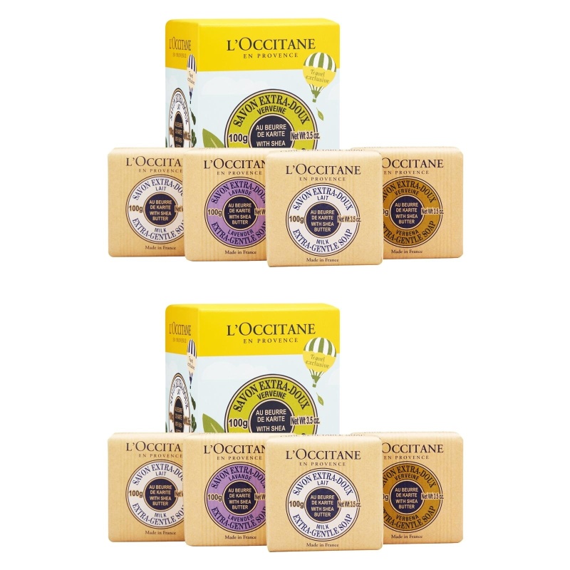 Buy 2 x LOccitane Shea Butter Extra-Gentle Soap Quartet 1set, 4pcs - intl Singapore