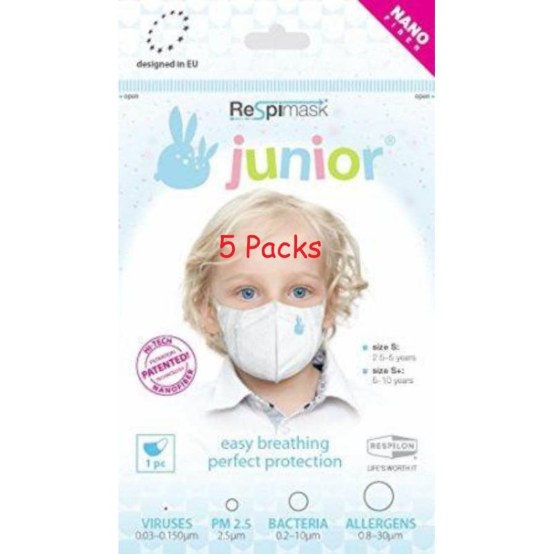 Buy 5 Respimask Nano Membrane Face Mask for Children S, 2.5 to 5 years old Singapore