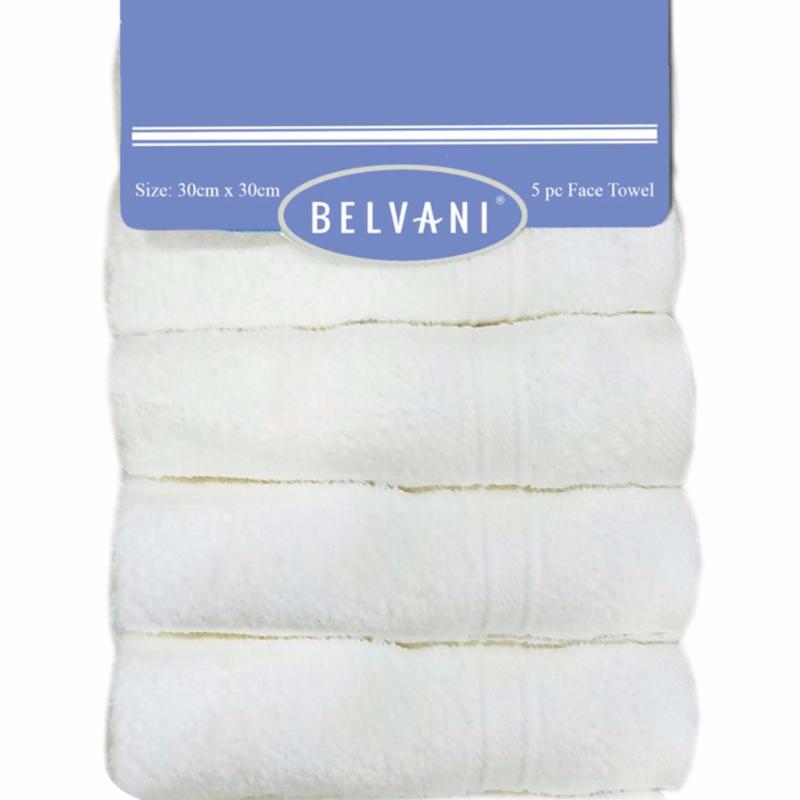 Buy BELVANI - WHITE FACE TOWEL limited stocks 10pcs (30CMX30CM) Singapore