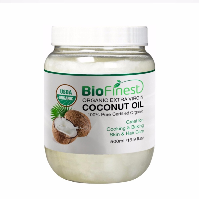 Buy Biofinest Coconut Oil - USDA Organic Extra Virgin - Cold-Pressed Unrefined - Best For Cooking, Baking, Skin & Hair Moisturizer (500ml) Singapore