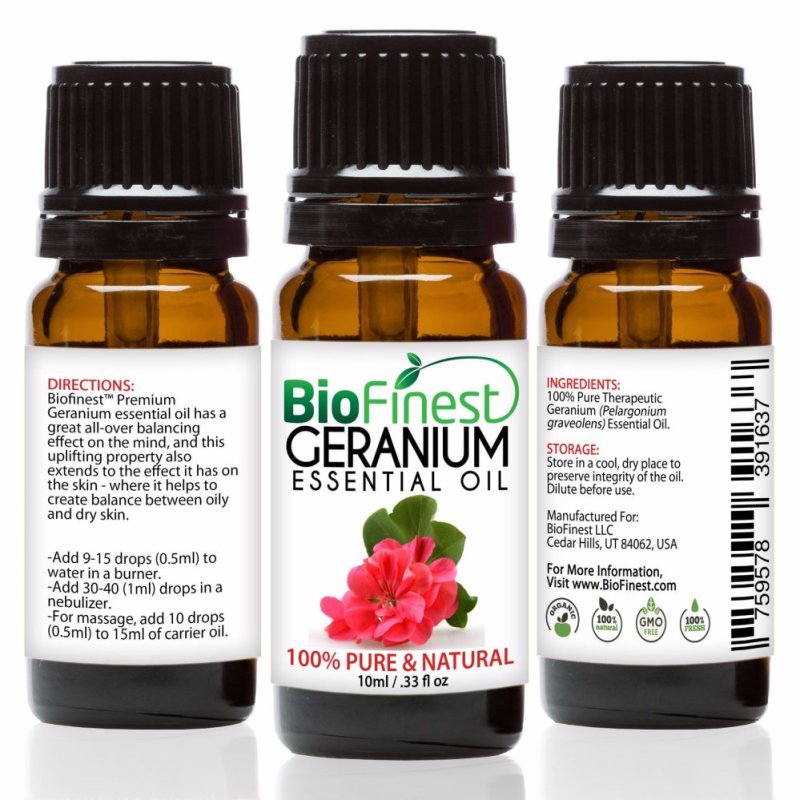 Buy Biofinest Geranium Essential Oil (100% Pure Therapeutic Grade) 10ml Singapore