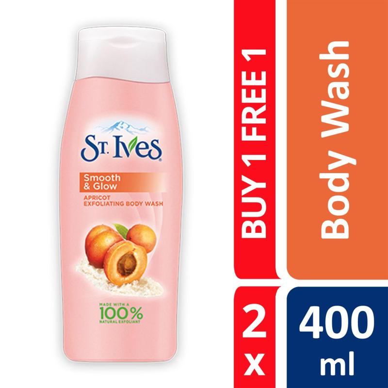 Buy Buy 1 Free 1 St. Ives Body Wash Exfoliating Apricot 400ml Singapore