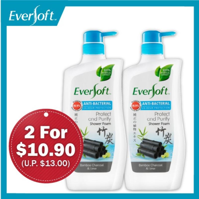 Buy Eversoft Anti-bacterial Shower Foam Bundle (Protect & Purify) 800ml x 2 Singapore
