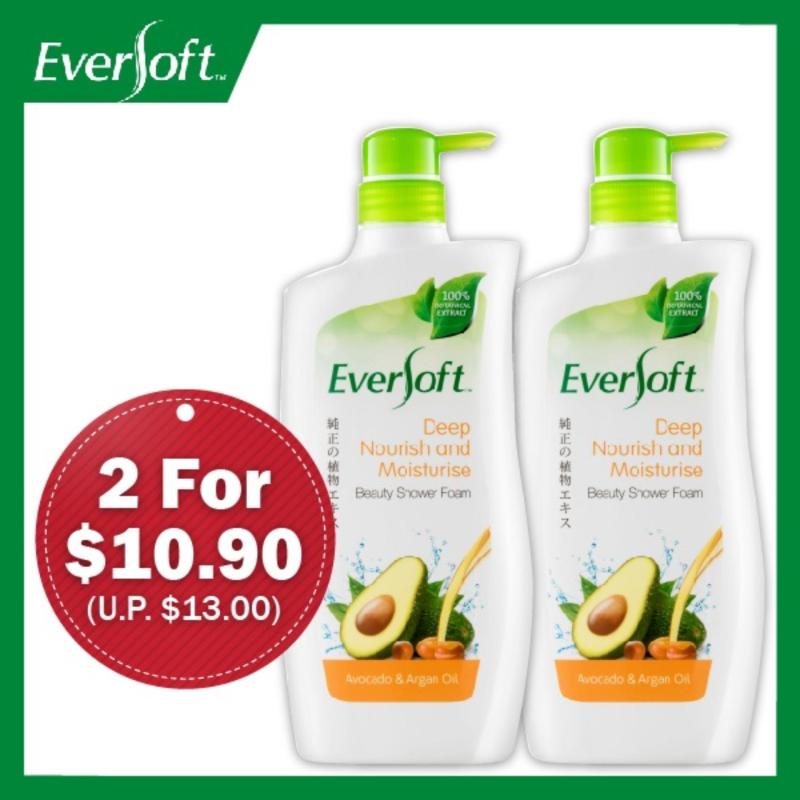 Buy Eversoft Shower Foam Bundle (Deep Nourish and Moisturise - Avocado & Argan Oil) 800ml x 2 Singapore