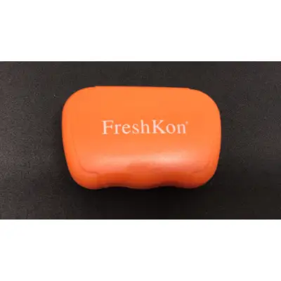 Freshkon Contact lens case with Mini Twezzer (Orange)