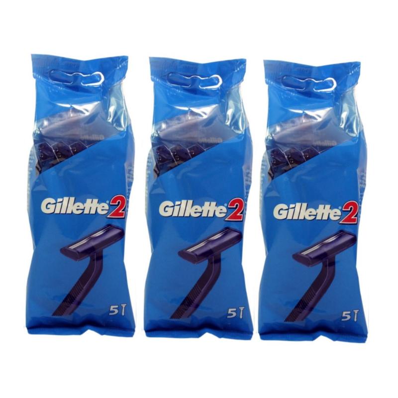 Buy GILLETTE 2 DISPOSABLE RAZORS (5S) x 3 packets Singapore