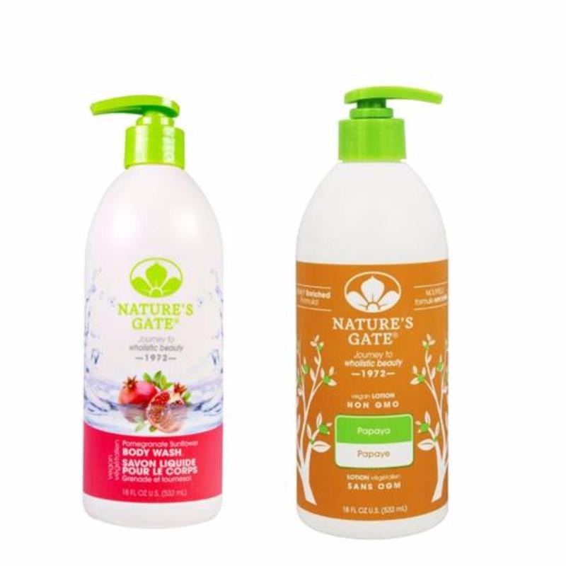 Buy Natures Gate Pomegranate Sunflower Body Wash and Papaya Body Wash 532ml Singapore