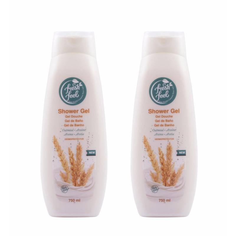 Buy NELLY FRESH FEEL SHOWER GEL OATMEAL 750ML x2 Qty Singapore
