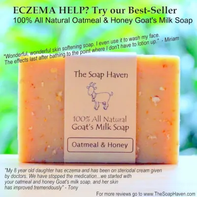 The Soap Haven Oatmeal Honey Goat Milk Soap (#1 Best Seller for Eczema Treatment )