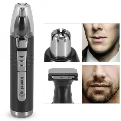 Rechargeable Electric Nose Ear Hair Trimmer Eyebrow Beard Shaving Cutter Clipper EU Plug - intl