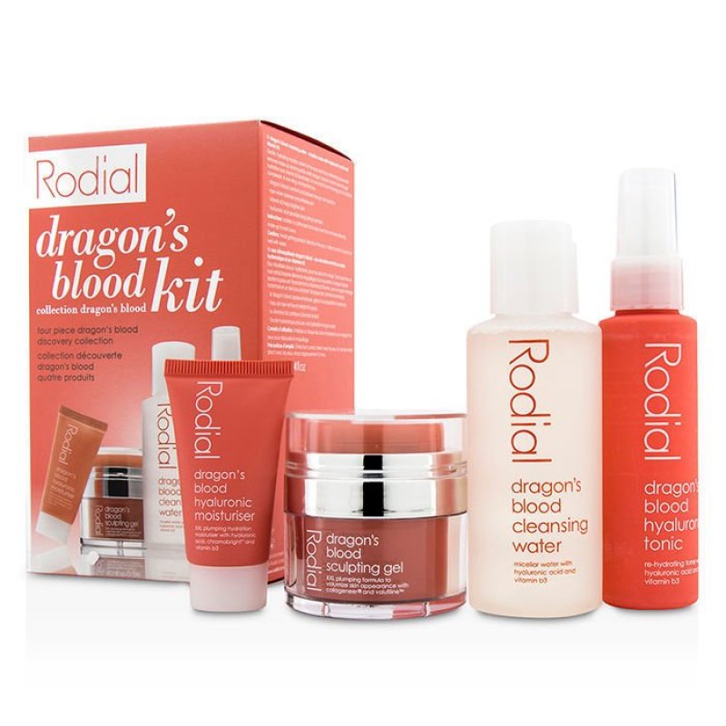 Buy Rodial Dragons Blood Kit: Cleansing Water 100ml/3.4oz + Tonic 50ml/1.7oz + Sculping Gel 9ml/0.3oz + Moisturiser 10ml/0.3oz 4pcs (EXPORT) Singapore