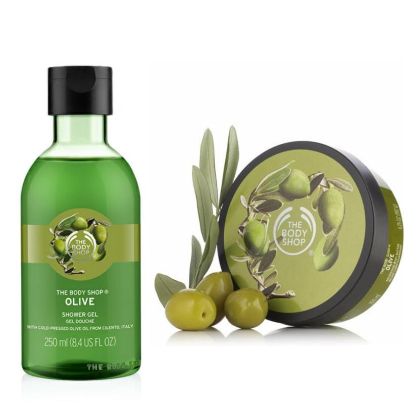 Buy THE BODY SHOP OLIVE BODY BUTTER 200ML + SHOWER GEL 250ML Singapore