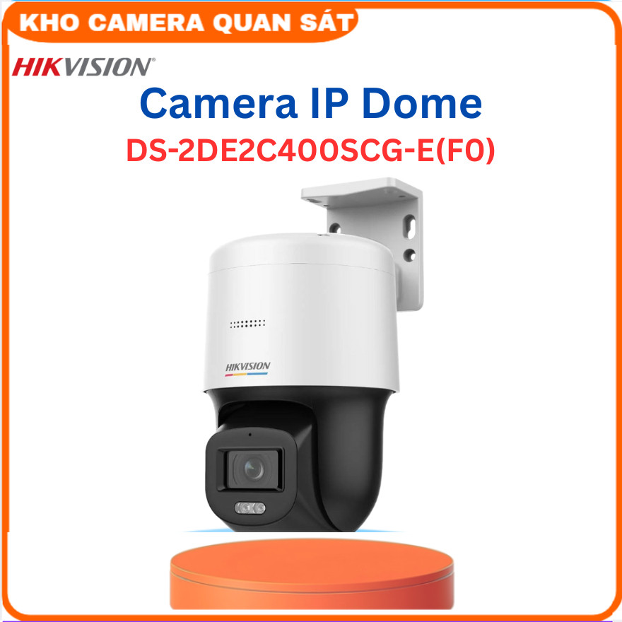 Camera IP HIKVISION Speed Dome DS-2DE2C400SCG-E(F0) Có màu ban đêm 4MPỐng kính 28mmĐèn ánh sáng trắn