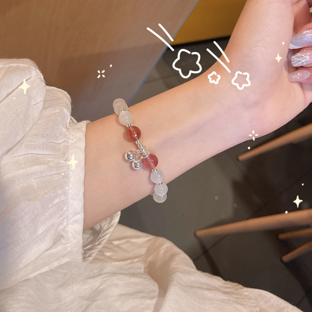 Raiss bướm Vòng tay pha lê dễ thương Opal Vòng đeo tay đính hạt cho giày nữ có khóa đơn giản dây đeo cổ tay