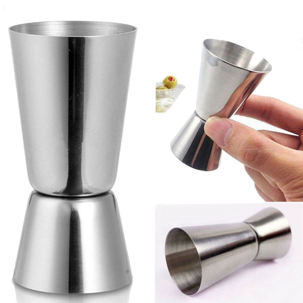 15/30ml Stainless Steel Cocktail Jigger Double Shot Measuring Cup Kitchen Tool ราคา 38 บาท*ส่งฟรี