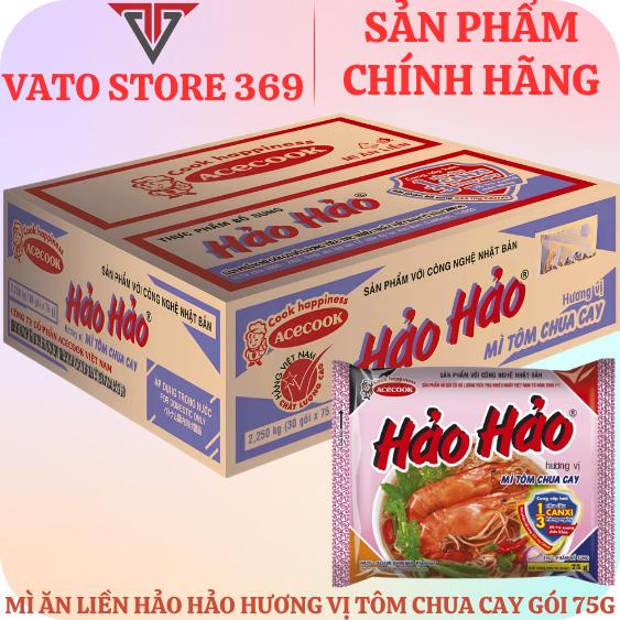 Mì ăn liền HẢO HẢO hương vị tôm chua cay gói 75g