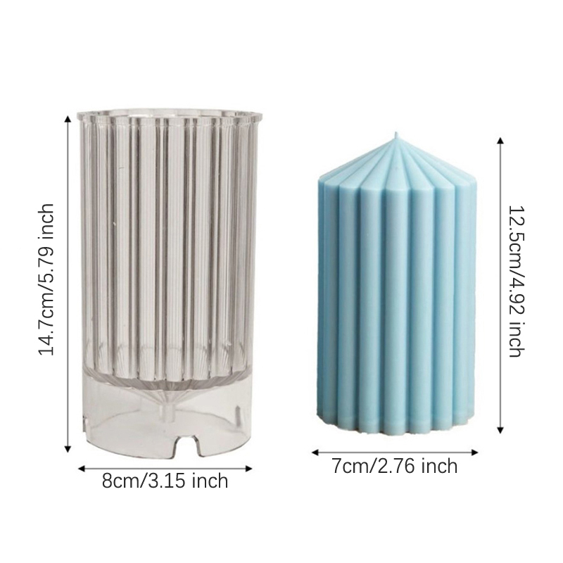 [Undistracted] Nến khuôn hình trụ dày giá Spire hương liệu nến khuôn DIY hình học