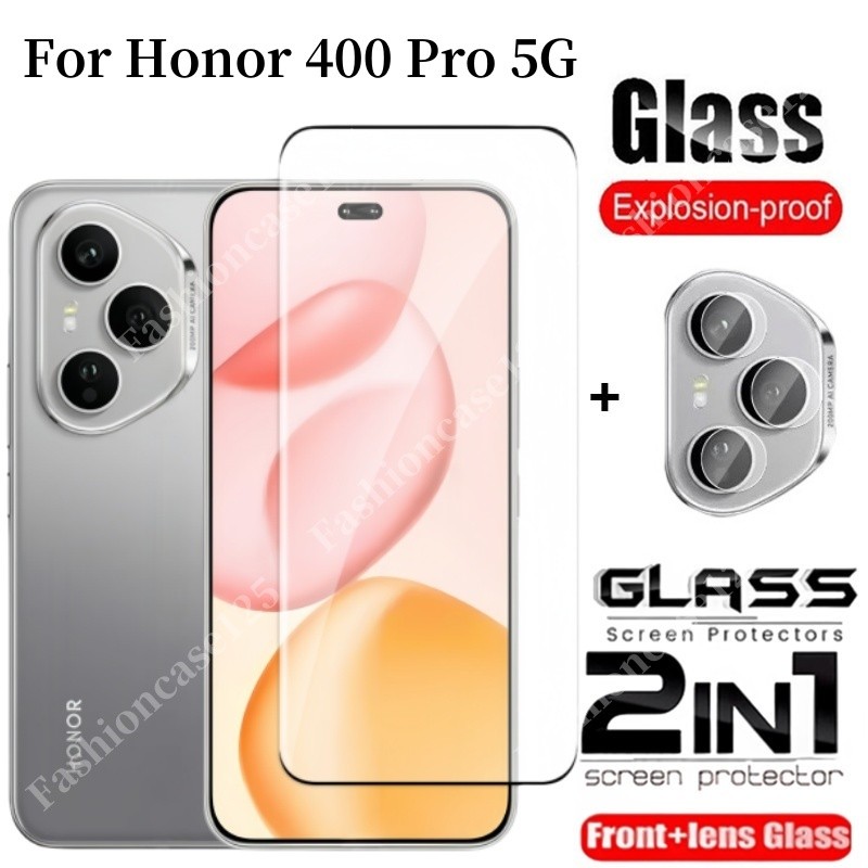  2in1 Honor 400 Pro 5g cường lực cong miếng dán film thủy tinh bảo vệ màn hình cho Honor 400 Pro Lite 400pro honor400 5g 2025 Tempered Glass bọc hoàn toàn tấm dán bảo vệ màn hình ống kính mặt sau 