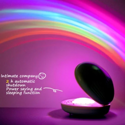 Shell Rainbow Atmosphere Projection Lamp USB Novelty Scallop Colorful LED Night Light For Home Room Decor Photo Taking Or Gifts