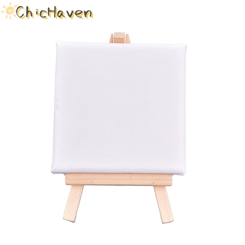 ChicHaven Tranh Vẽ Mini tranh vẽ căng thẳng trên khung gỗ 10cm x 10cm cho trẻ em