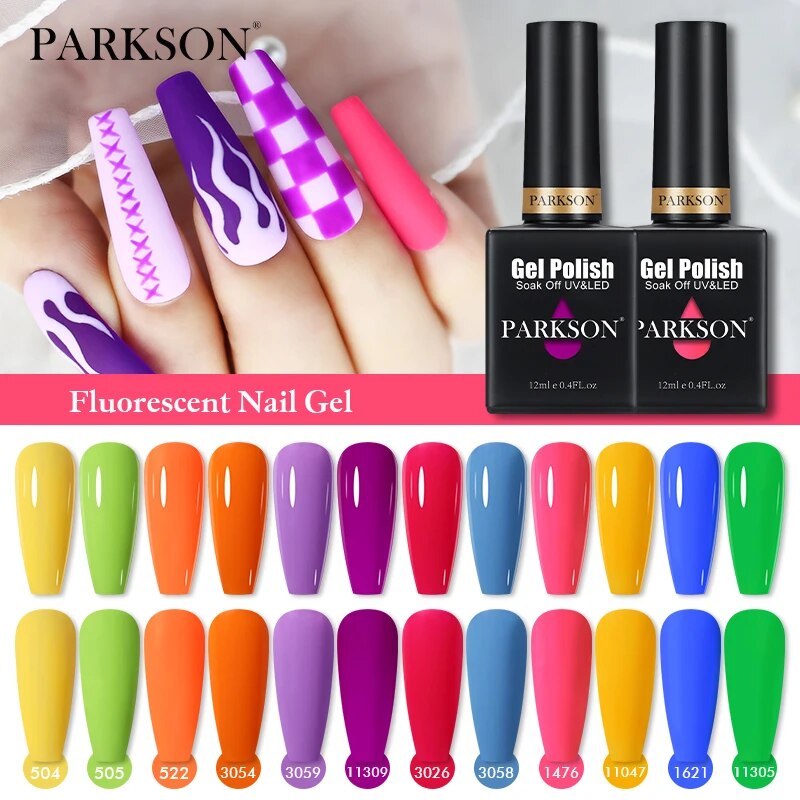 Parkson 222 Colors Red Yellow Color Sugar Nail Gel Polish Soak Off UV Nail Art Design Semi-permanent Varnish All For Manicure