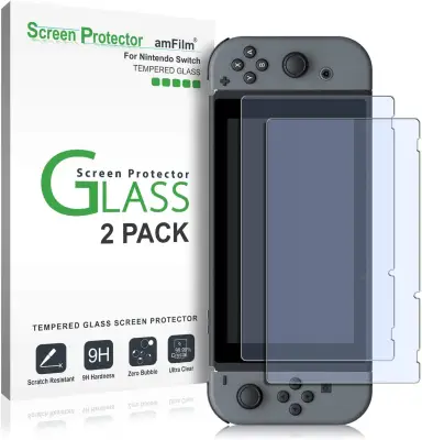 Tempered Glass Screen Protector for Nintendo Switch 2019 2 Pack