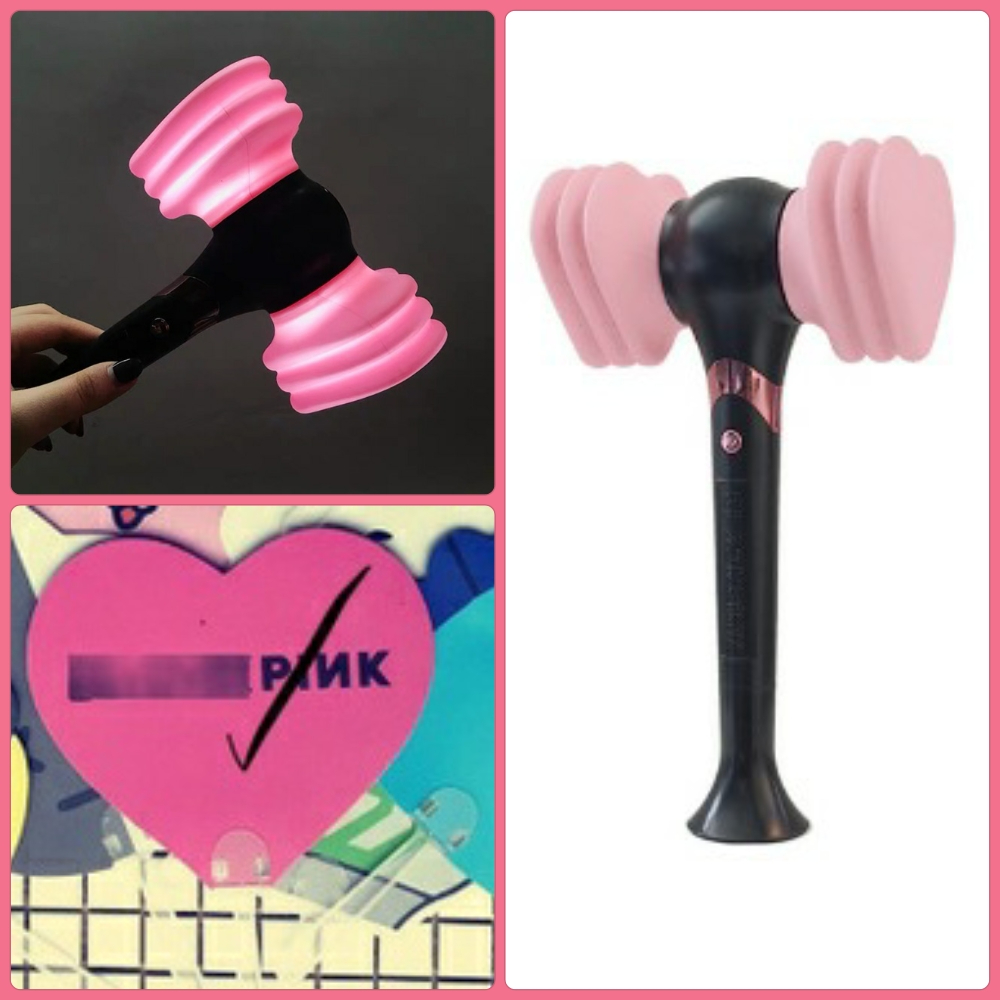 Lightstick Blackpink kèm quạt cán nhựa phụ kiện idol kpop unoff cổ vũ phát sáng