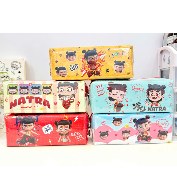 Bóp viết / Hộp đựng bút viết / hộp viết / hộp bút hoạt hình in hình NATRA nhiều mẫu cute dễ thương