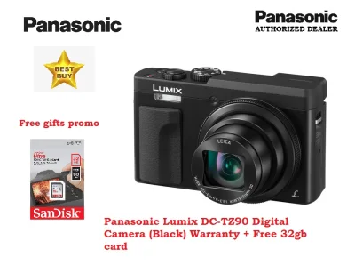 Panasonic Lumix DC-TZ90 Digital Camera (Black) Warranty + Free 32gb card