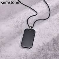 Kemstone เครื่องประดับสร้อยคอป้ายห้อยคอรูปสุนัขสำหรับผู้ชายทำจากสเตนเลสสตีล