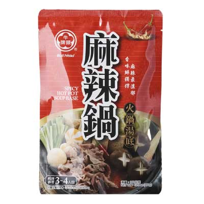 Nước Cốt Lẩu Mala Bull Head Gồm 2 Loại Tứ Xuyên Và Chua Cay Với Trọng Lượng 350g