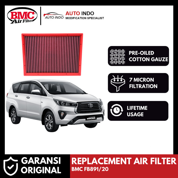 FILTER UDARA MOBIL RACING BMC FB891/20 AIR FILTER TOYOTA INNOVA Harga 2,185,000 rupiah*Gratis Ongkir