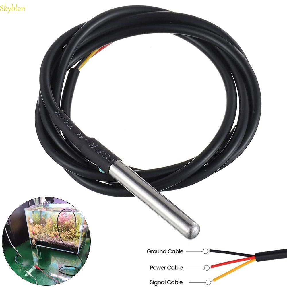 MADEWITH 1/3/5 mét Cảm biến DS18B20 Thép không gỉ Chống thấm nước Cảm biến nhiệt độ Thiết bị đo Cảm biến nhiệt độ kỹ thuật số Giá 67,000 Đồng*Miễn phí vận chuyển
