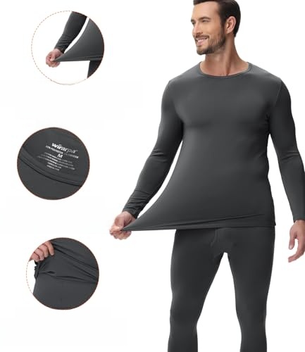 Thermal set for men Underwear Set Fleece Lined Base Layer Long Sleeve Top & Bottom for Winter Warmth | Bayt al Riyas