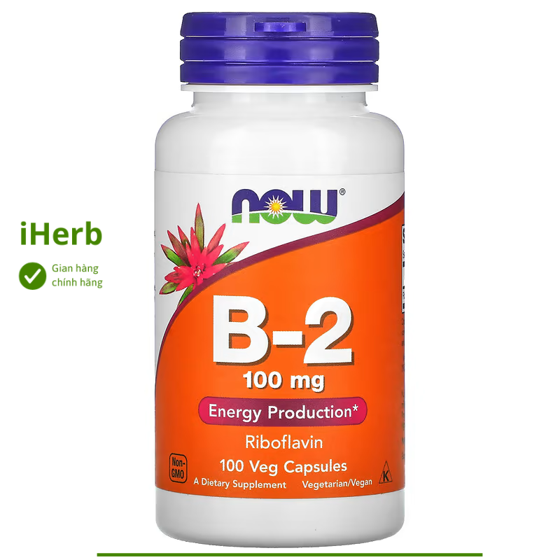 Viên uống b2 100 mg now foods - iherb việt nam