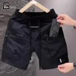 LIVE GREAT |Quần short nam Quần áo bảo hộ lao động dây kéo Quần đi biển khô nhanh với Quần thể thao dáng rộng thường ngày quần đùi có túi