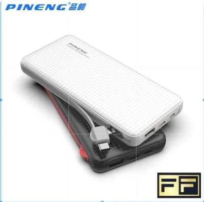 Year 2021 Model Pineng PN-972 Portable With Detachable Built-in Cable Powerbank 10000mAh (Type C/IOS)