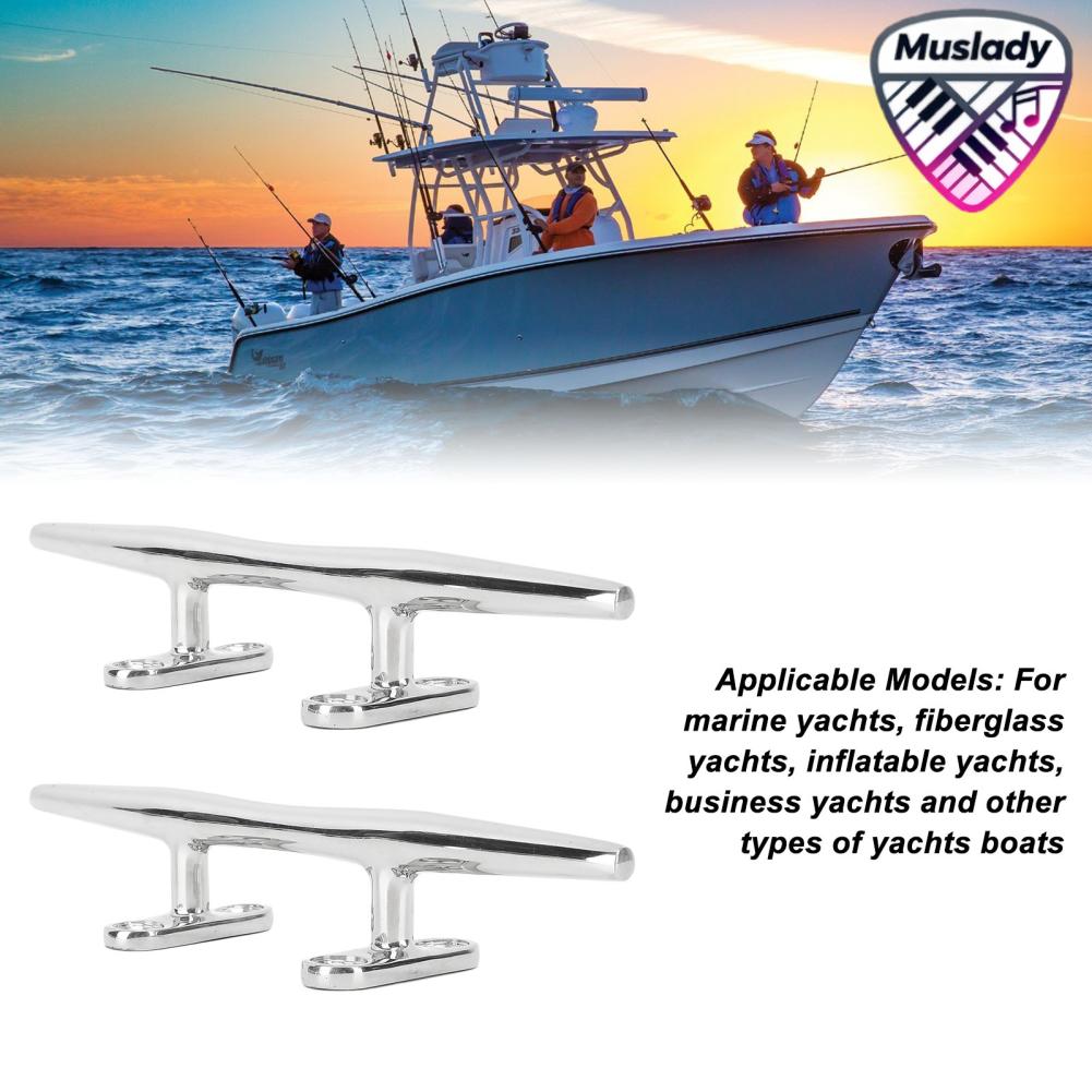 MUSLADY ERYUE Heavy Duty Dock Cleat ความงามเรือ Cleat ชุด 4 ชิ้นสแตนเลสสำหรับเรือยอชท์ไฟเบอร์กลาส (8 นิ้ว) ราคา 1,331 บาท*ส่งฟรี