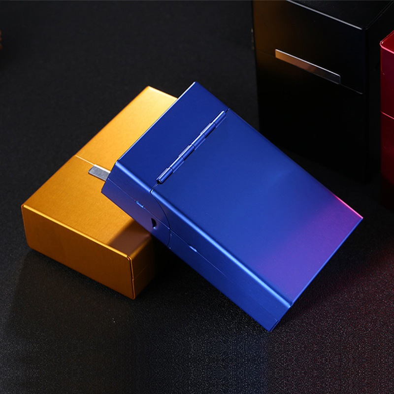 SUJIOO3 Hộp đựng thuốc lá từ tính bằng nhôm hộp đựng thuốc lá xì gà hộp bỏ túi