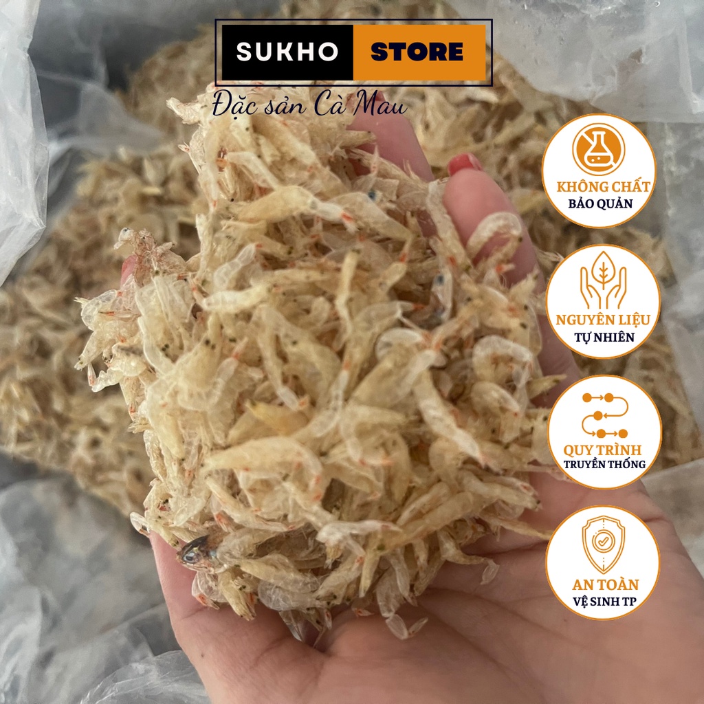 500g ruốc sấy khô, tép khô giòn sấy khô tự nhiên - Sukho Store