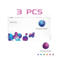 (3 PCS) Cooper Vision Biofinity Silicone Hydrogel Lens Monthly Disposable Clear Contact Lenses