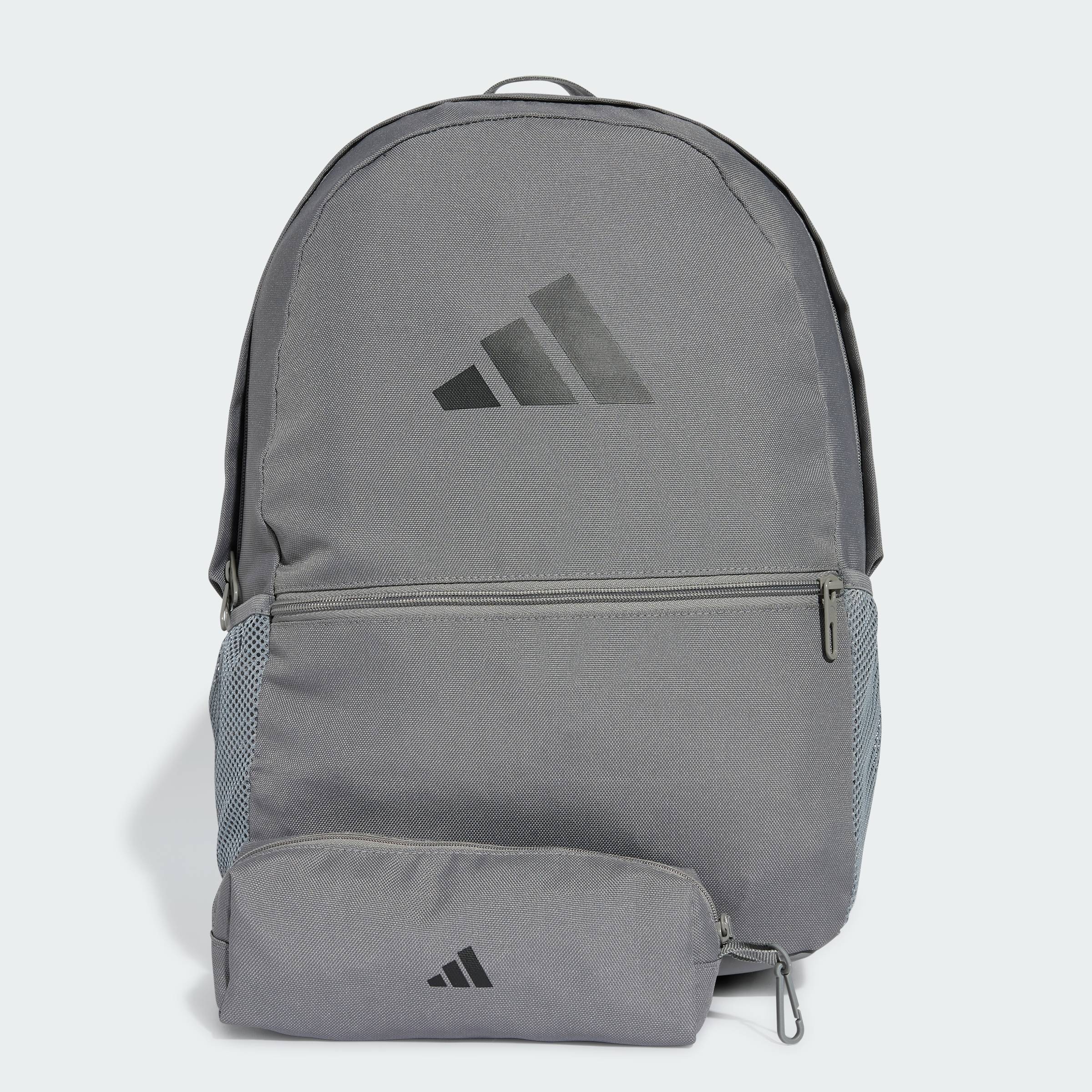  adidas Lifestyle Backpack With Pencil Case Unisex Grey JD3092 