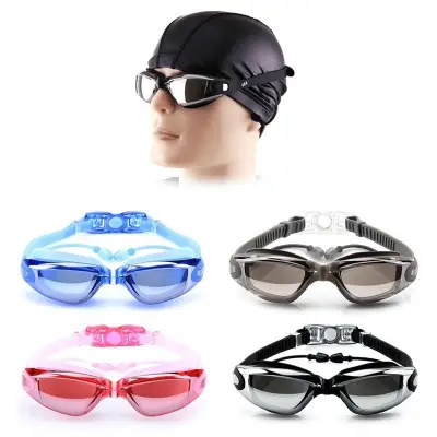 Swimming Goggles Anti-Fog UV Protection Crystal Clear Vision Ear plug