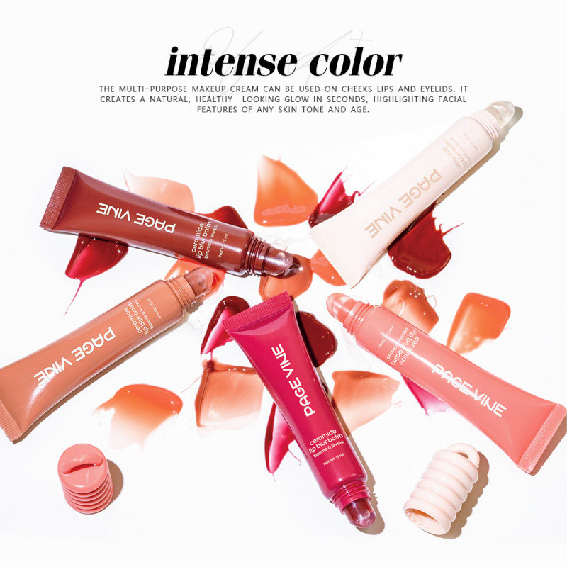 Son bóng xách tay với Keychain, bền lâu giữ ẩm & Plumping Lip Balm, mức độ sáng bóng cao không dính bóng cho mềm mại đầy đủ hơn đôi môi, làm giảm viền môi, dễ dàng mang theo cho du lịch