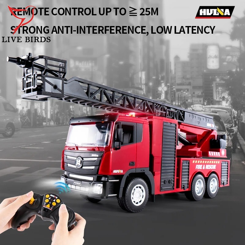 Remote Control Fire Truck 1:18 RC Car Toy With 2.4G Radio Controller USB Charging Cable Fire Truck Toys For Kids Toddlers Boys ราคา 1,081 บาท*ส่งฟรี